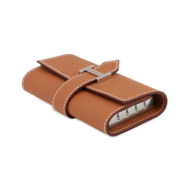 エルメス 4連キーケース ベアン ゴールド/シルバー金具 エプソン K刻印 HERMES