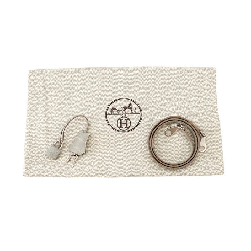 エルメス ハンドバッグ ケリー25 内縫い グリスペール/シルバー金具 アリゲーターマット K刻印 HERMES ２wayショルダー