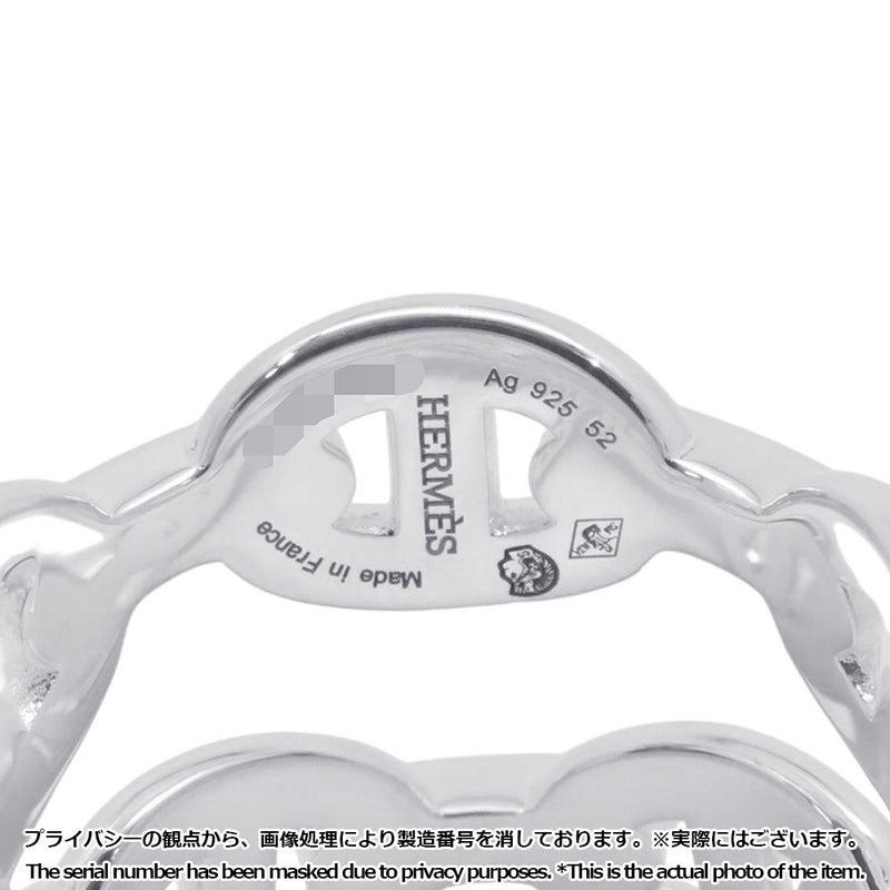 エルメス リング シェーヌダンクル アンシェネ ダブル ロウ SV925シルバー リングサイズ52 HERMES 指輪