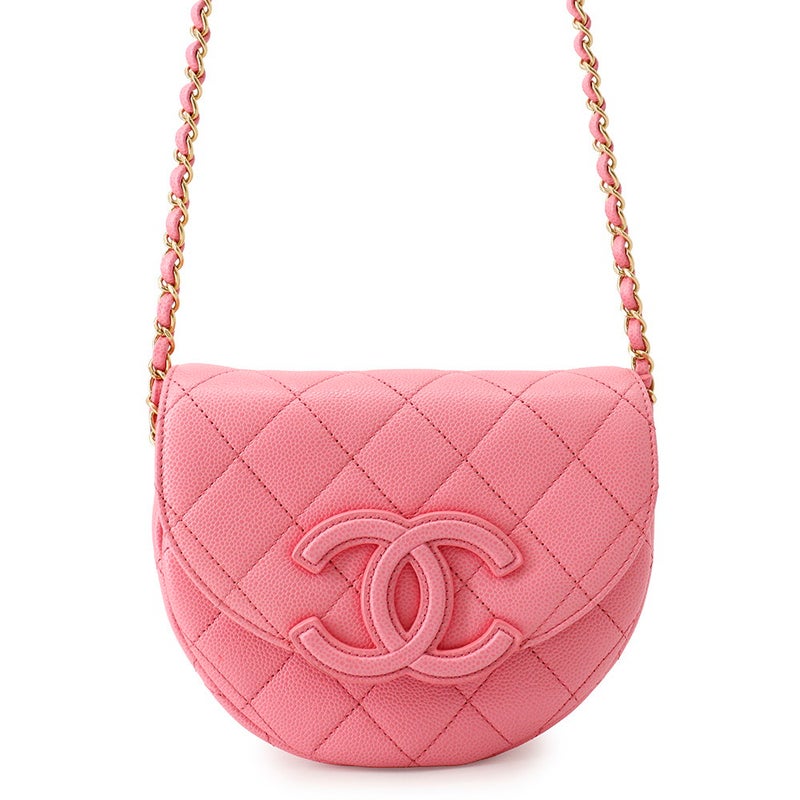 シャネル チェーンショルダーバッグ ミニ メッセンジャー マトラッセ ココマーク キャビアスキン AS3867 CHANEL