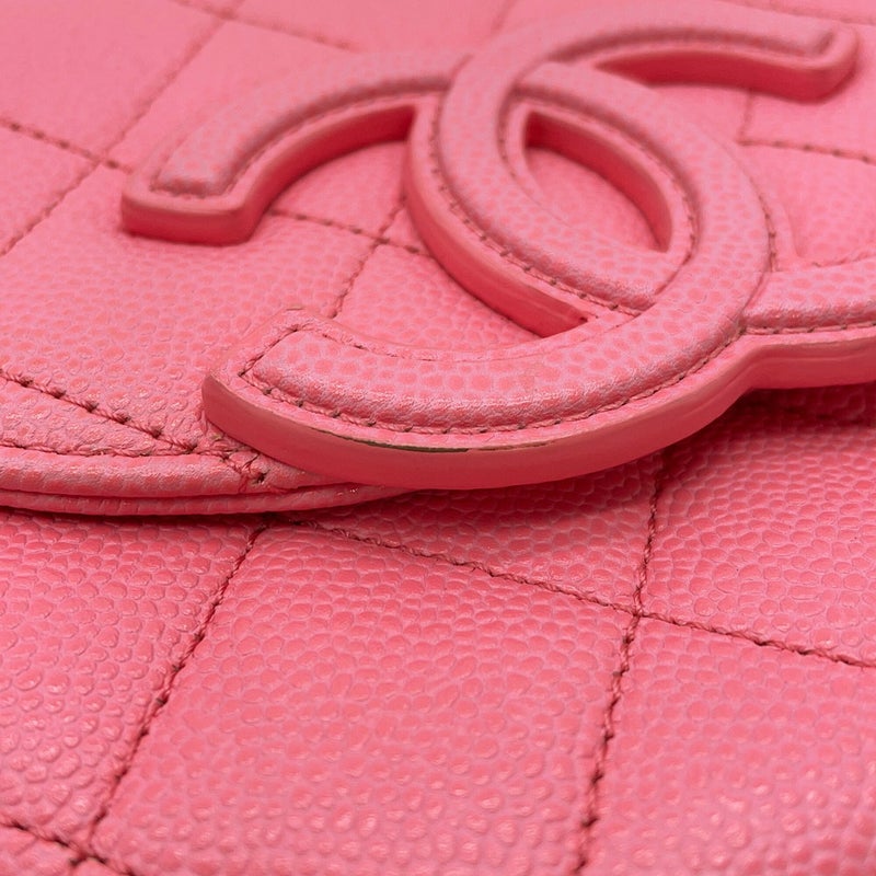 シャネル チェーンショルダーバッグ ミニ メッセンジャー マトラッセ ココマーク キャビアスキン AS3867 CHANEL