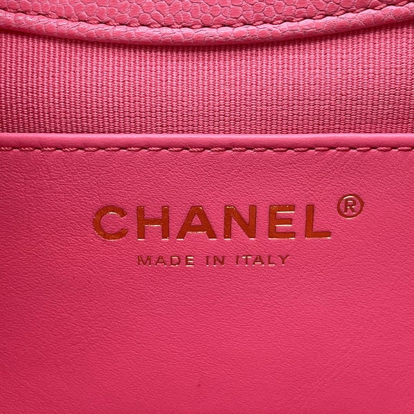 シャネル チェーンショルダーバッグ ミニ メッセンジャー マトラッセ ココマーク キャビアスキン AS3867 CHANEL
