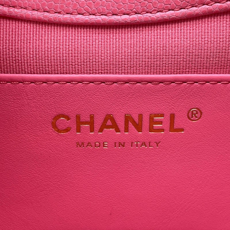 シャネル チェーンショルダーバッグ ミニ メッセンジャー マトラッセ ココマーク キャビアスキン AS3867 CHANEL