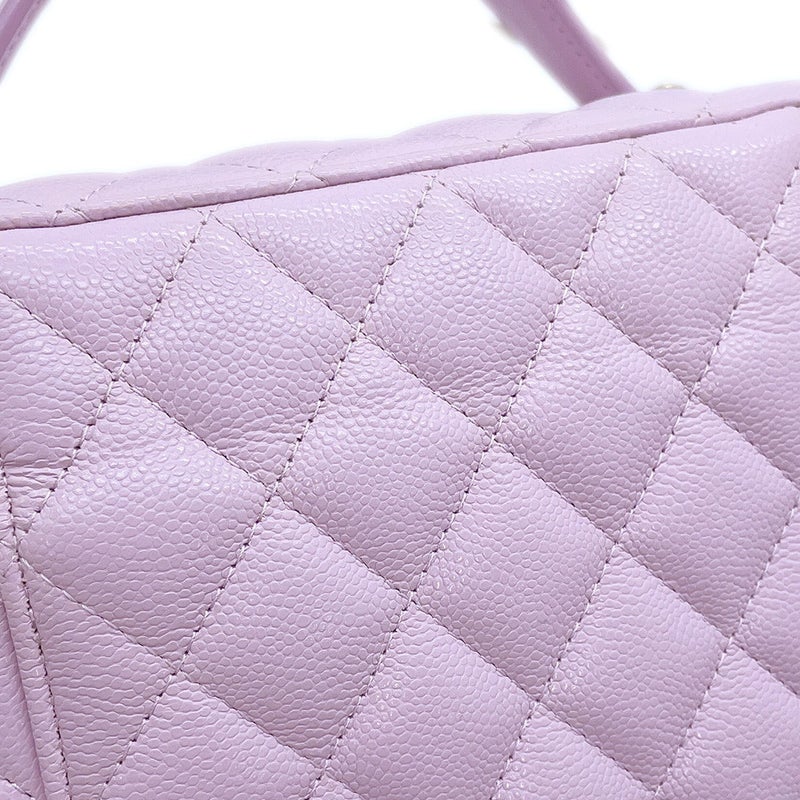 シャネル バニティバッグ トップハンドル マトラッセ ココマーク キャビアスキン AP2573 CHANEL 化粧ポーチ
