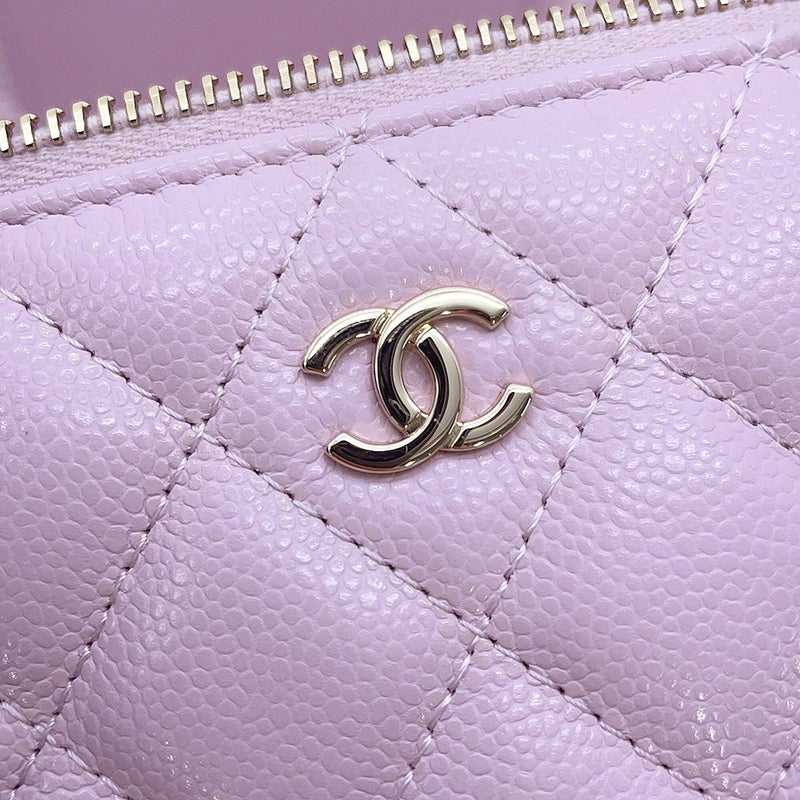 シャネル バニティバッグ トップハンドル マトラッセ ココマーク キャビアスキン AP2573 CHANEL 化粧ポーチ