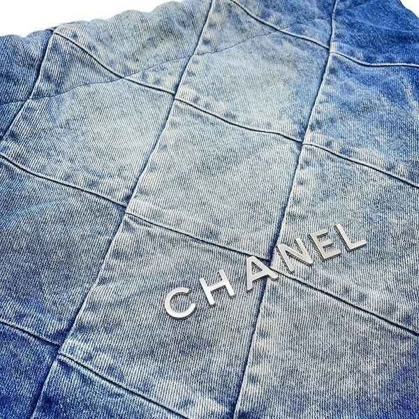 シャネル チェーンショルダーバッグ CHANEL 22 マトラッセ スモール デニム AS3260 ポーチ付き