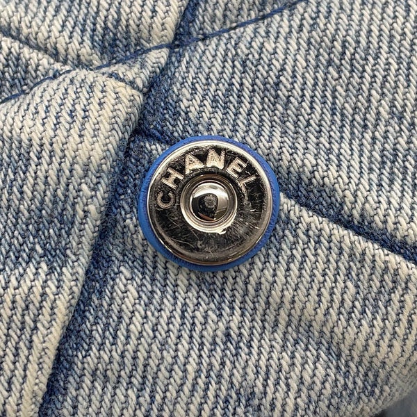 シャネル チェーンショルダーバッグ CHANEL 22 マトラッセ スモール デニム AS3260 ポーチ付き