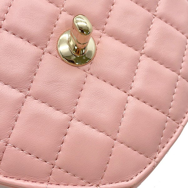 シャネル チェーンショルダーバッグ マトラッセ ココマーク ハートシェイプ ラムスキン AS5764 CHANEL