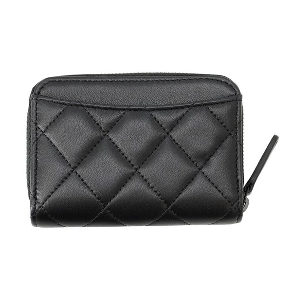 シャネル コインケース マトラッセ ココマーク クラシック ジップコインパース ラムスキン AP0216 CHANEL 財布 小銭入れ 黒