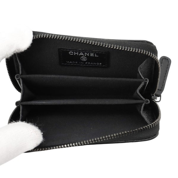 シャネル コインケース マトラッセ ココマーク クラシック ジップコインパース ラムスキン AP0216 CHANEL 財布 小銭入れ 黒