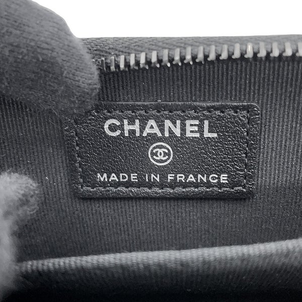 シャネル コインケース マトラッセ ココマーク クラシック ジップコインパース ラムスキン AP0216 CHANEL 財布 小銭入れ 黒