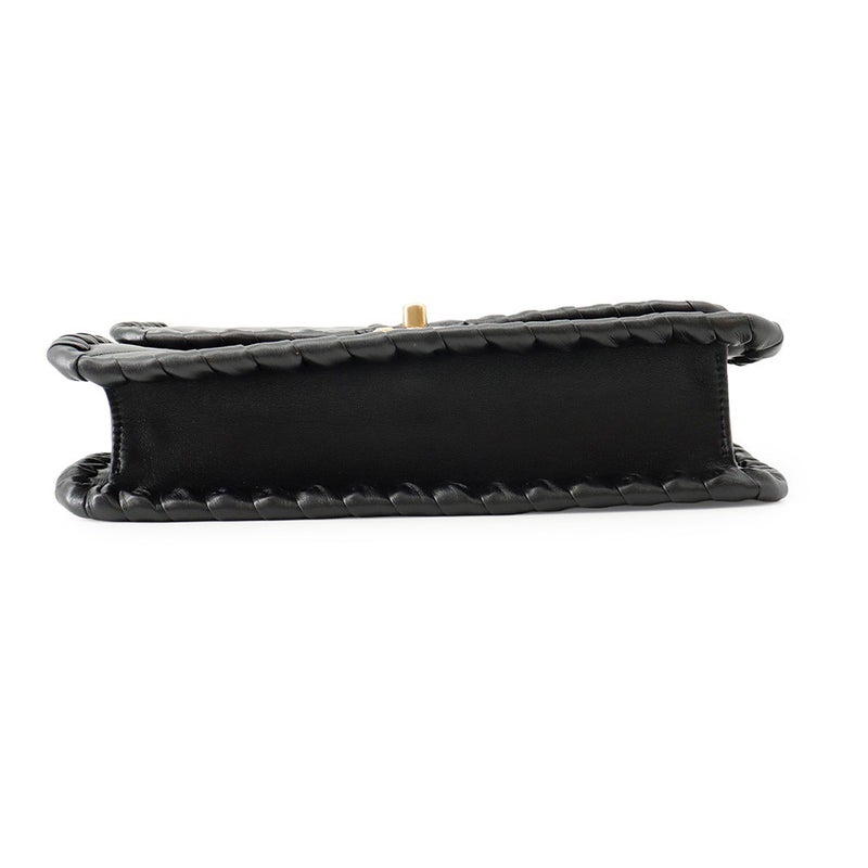 シャネル チェーンショルダーバッグ マトラッセ ココマーク シングルフラップ AS2496 CHANEL 黒