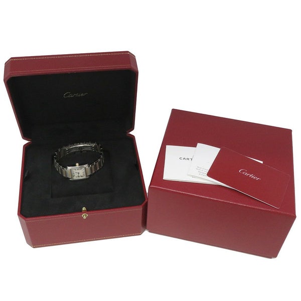 カルティエ タンク フランセーズ SM W51007Q4 Cartier 腕時計 クォーツ 白文字盤