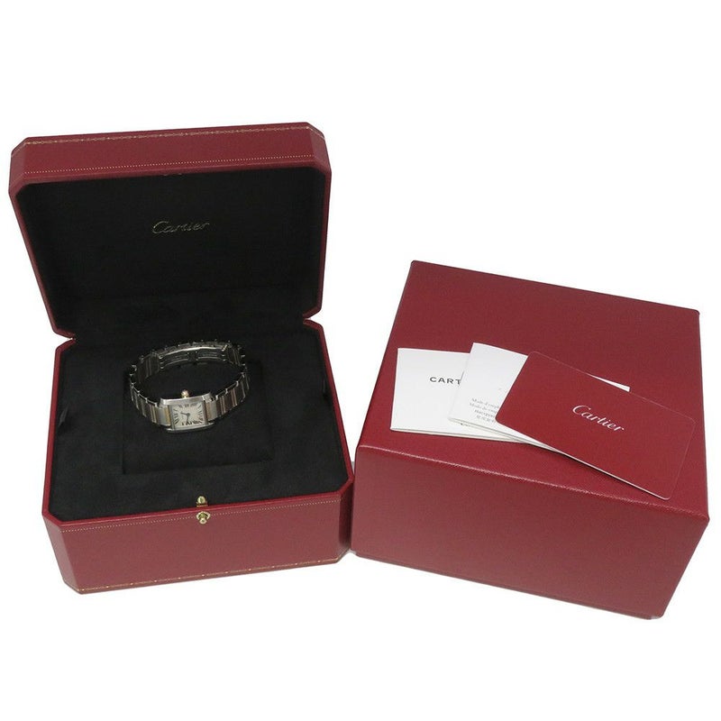 カルティエ タンク フランセーズ SM W51007Q4 Cartier 腕時計 クォーツ 白文字盤