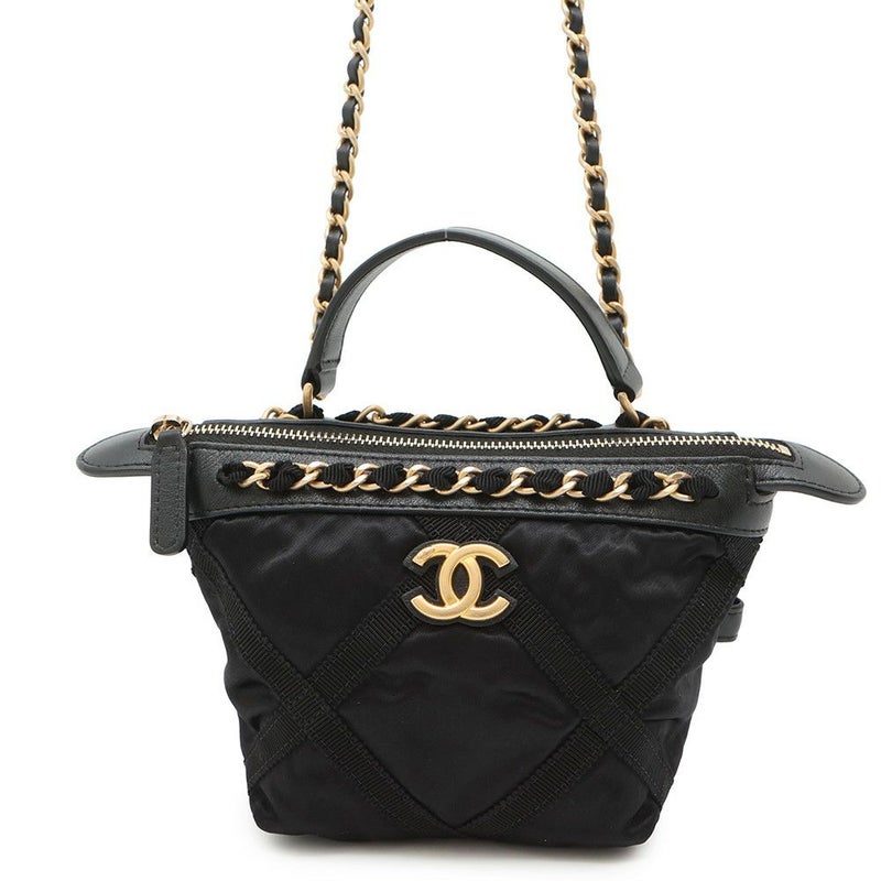 シャネル チェーンショルダーポーチ ココマーク ナイロン AP2669 CHANEL 黒