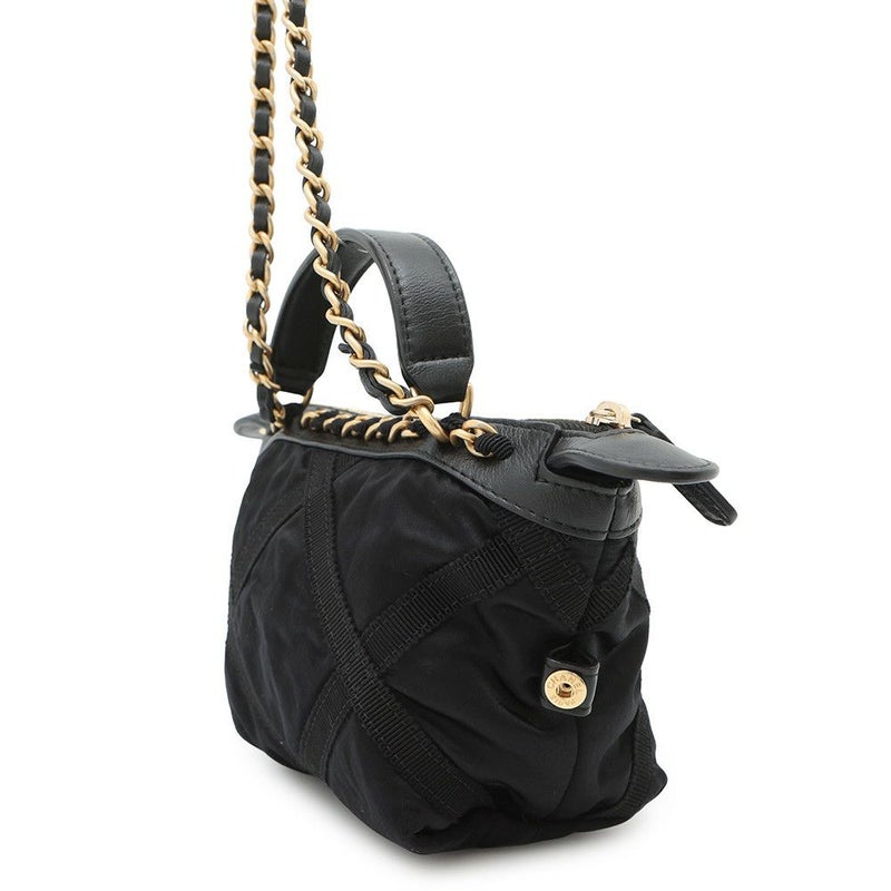 シャネル チェーンショルダーポーチ ココマーク ナイロン AP2669 CHANEL 黒