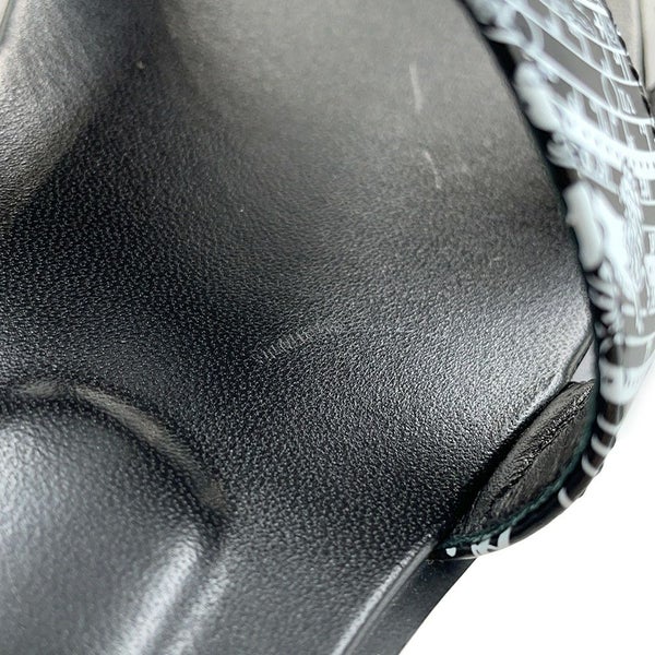 エルメス サンダル オラン 占星術 レザー レディースサイズ37 HERMES 靴 黒 白