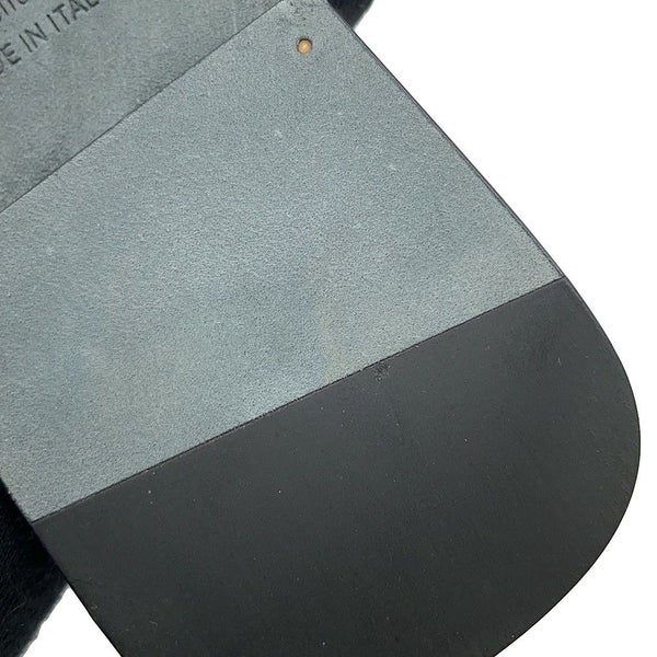 エルメス サンダル オラン 占星術 レザー レディースサイズ37 HERMES 靴 黒 白