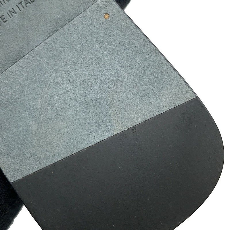 エルメス サンダル オラン 占星術 レザー レディースサイズ37 HERMES 靴 黒 白