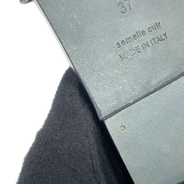 エルメス サンダル オラン 占星術 レザー レディースサイズ37 HERMES 靴 黒 白