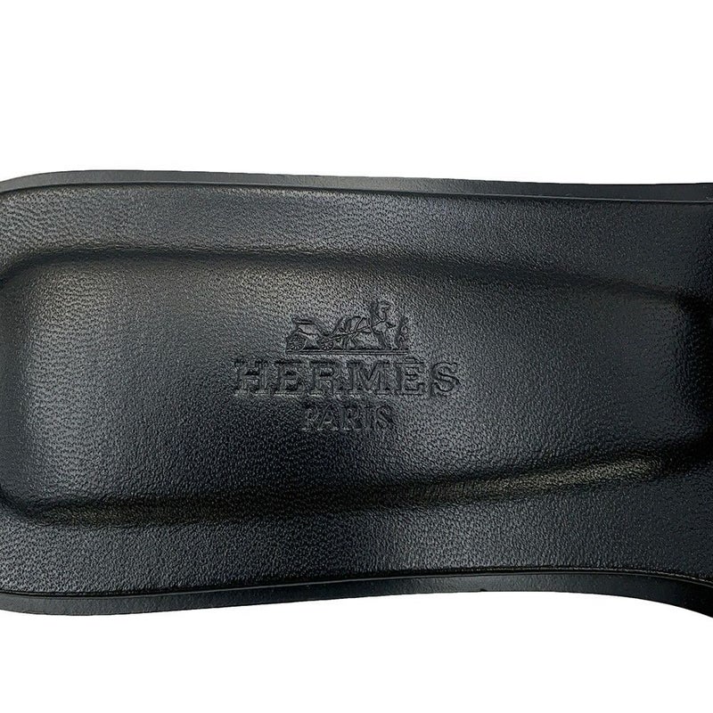 エルメス サンダル オラン 占星術 レザー レディースサイズ37 HERMES 靴 黒 白