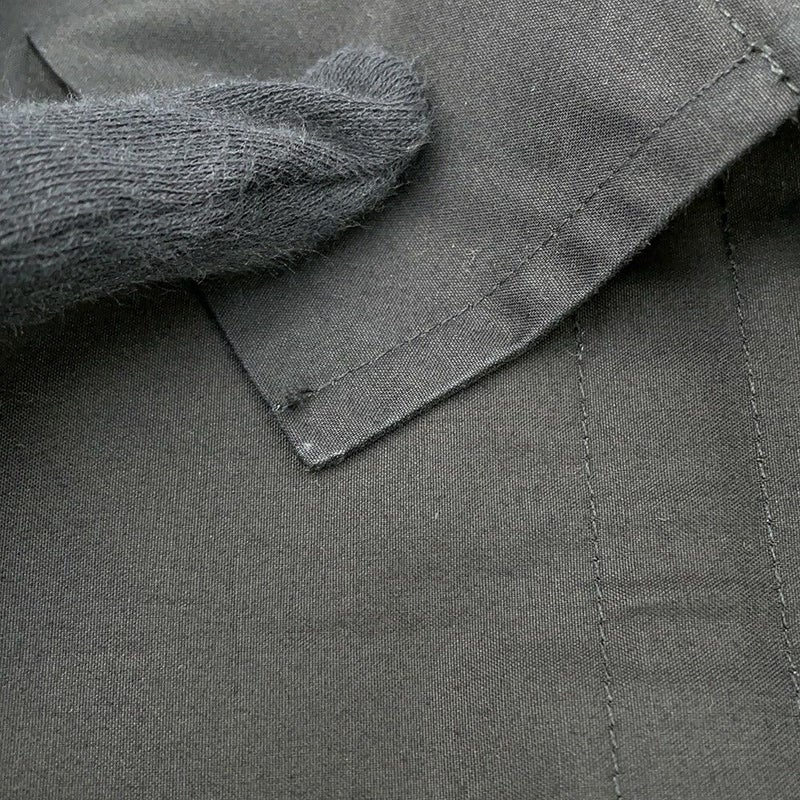 エルメス シャツワンピース カレーシュ刺繍 ノースリーブ コットン レディースサイズ40 HERMES 黒