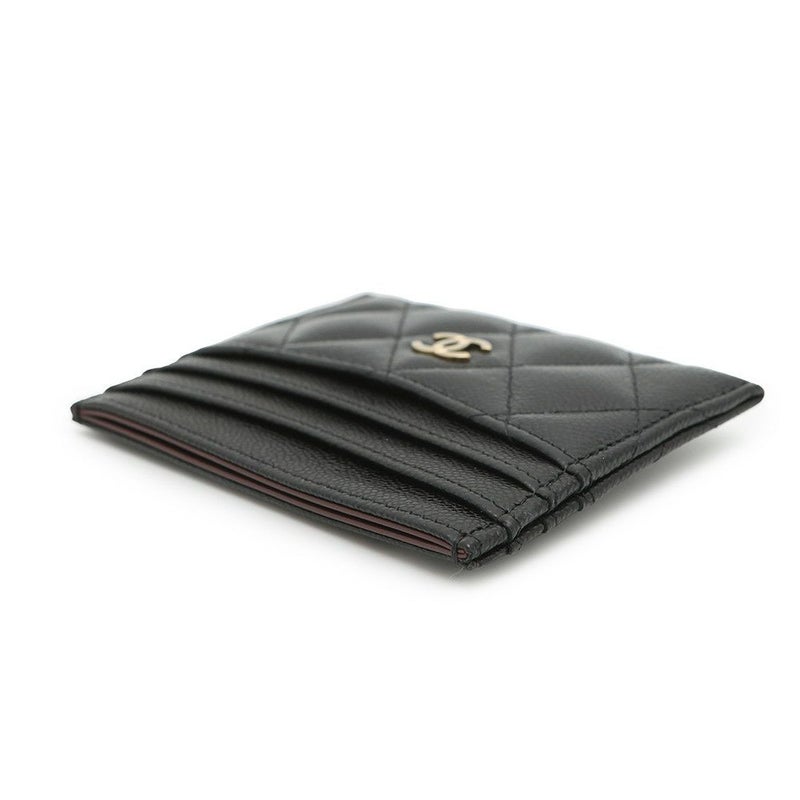 シャネル カードケース クラシック マトラッセ ココマーク キャビアスキン AP4472 CHANEL パスケース 名刺入れ 黒