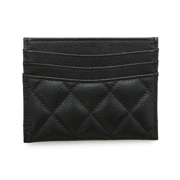 シャネル カードケース クラシック マトラッセ ココマーク キャビアスキン AP4472 CHANEL パスケース 名刺入れ 黒