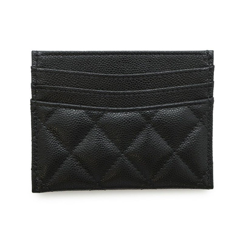 シャネル カードケース クラシック マトラッセ ココマーク キャビアスキン AP4472 CHANEL パスケース 名刺入れ 黒