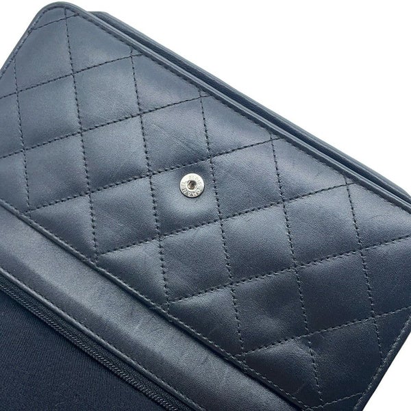 シャネル チェーンウォレット カンボンライン ココマーク A46646 CHANEL 財布 黒