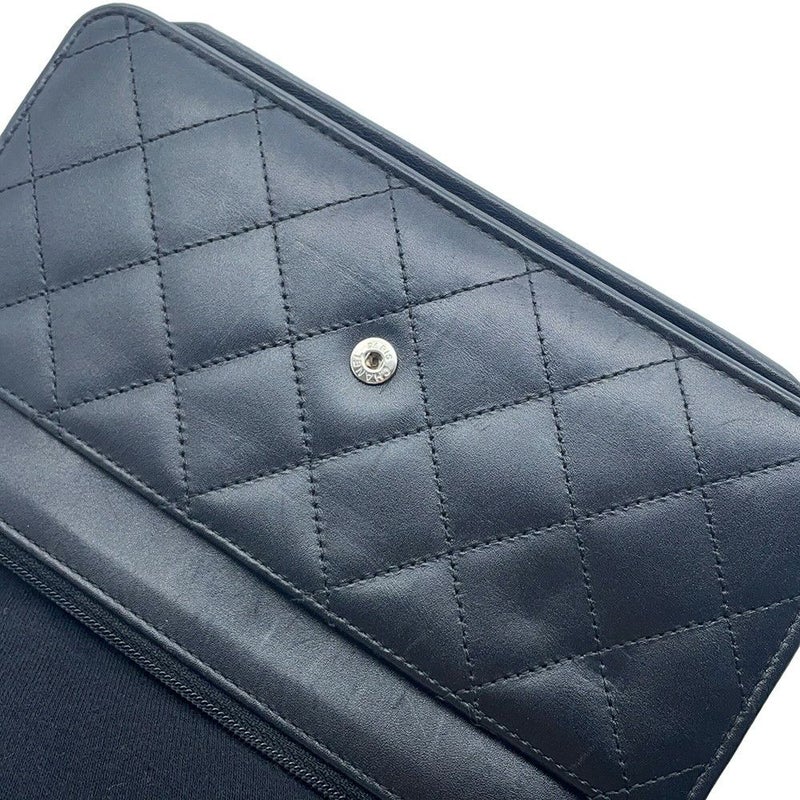シャネル チェーンウォレット カンボンライン ココマーク A46646 CHANEL 財布 黒