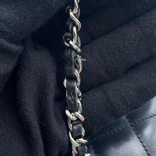 シャネル チェーンウォレット カンボンライン ココマーク A46646 CHANEL 財布 黒