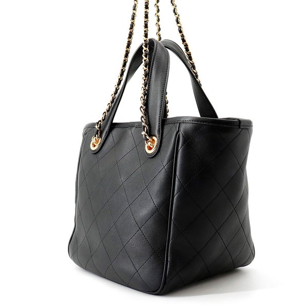 シャネル ハンドバッグ ココマーク ミニショッピングバッグ AS61998 CHANEL 2wayチェーンショルダーバッグ 黒