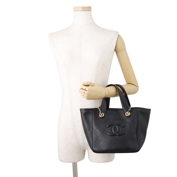 シャネル ハンドバッグ ココマーク ミニショッピングバッグ AS61998 CHANEL 2wayチェーンショルダーバッグ 黒