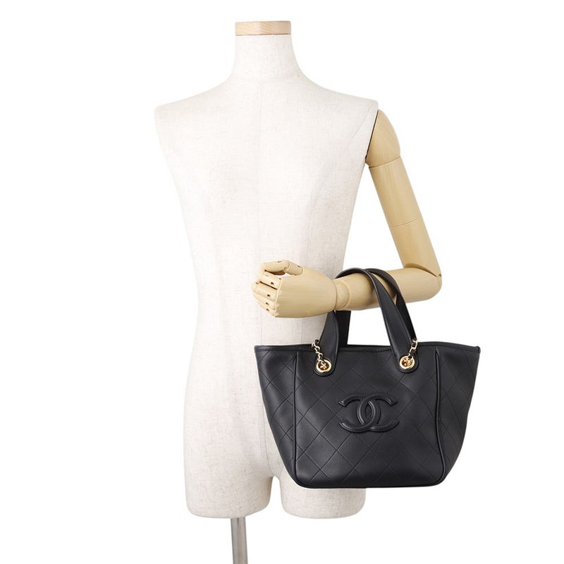 シャネル ハンドバッグ ココマーク ミニショッピングバッグ AS61998 CHANEL 2wayチェーンショルダーバッグ 黒