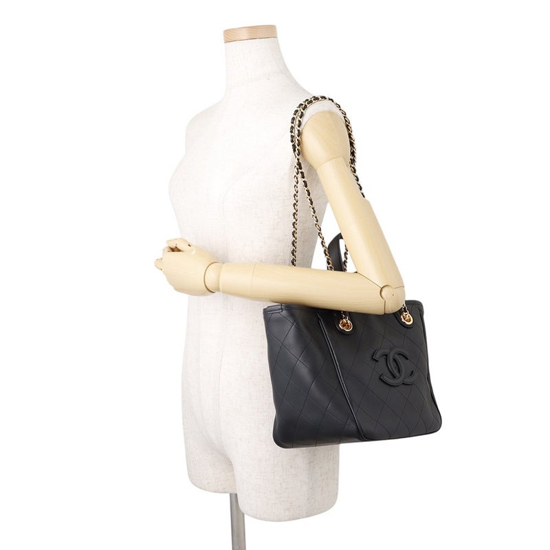 シャネル ハンドバッグ ココマーク ミニショッピングバッグ AS61998 CHANEL 2wayチェーンショルダーバッグ 黒