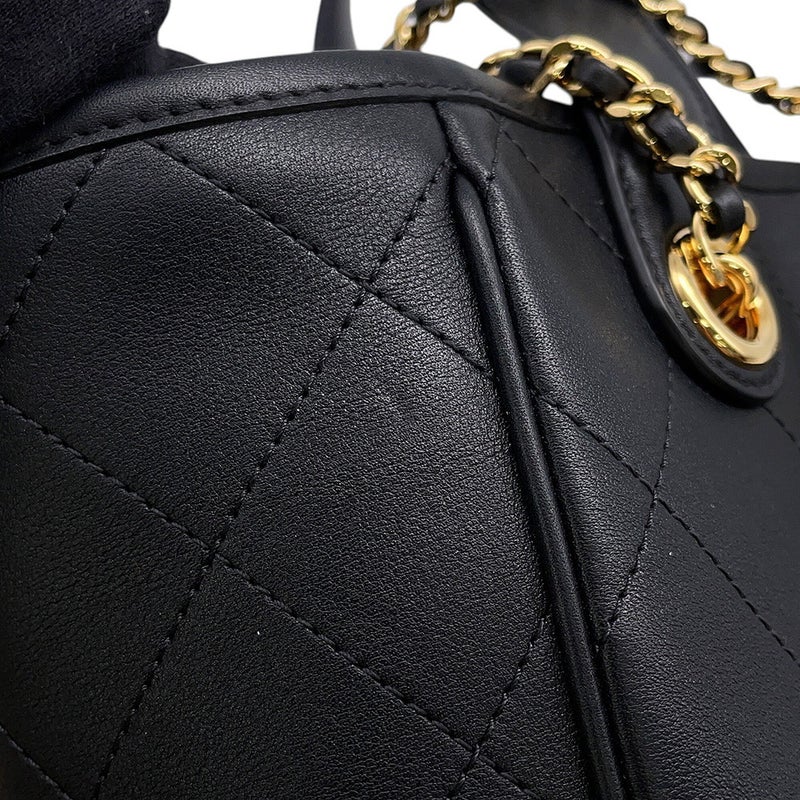 シャネル ハンドバッグ ココマーク ミニショッピングバッグ AS61998 CHANEL 2wayチェーンショルダーバッグ 黒