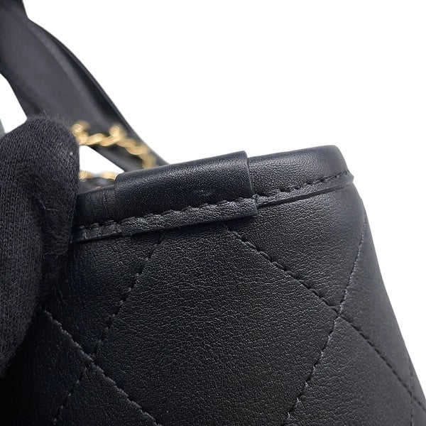 シャネル ハンドバッグ ココマーク ミニショッピングバッグ AS61998 CHANEL 2wayチェーンショルダーバッグ 黒