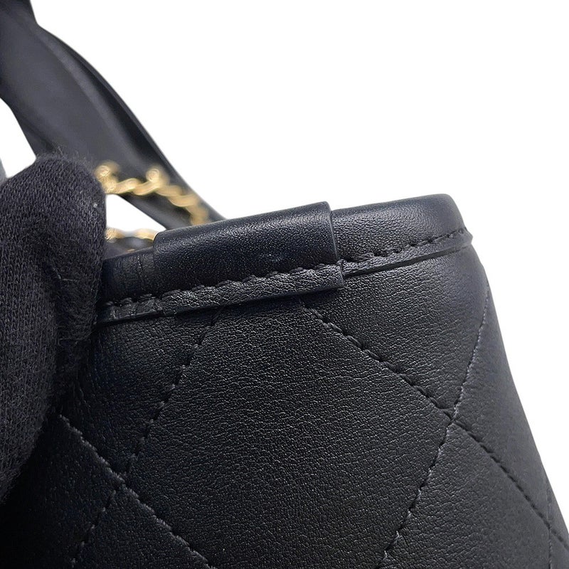 シャネル ハンドバッグ ココマーク ミニショッピングバッグ AS61998 CHANEL 2wayチェーンショルダーバッグ 黒