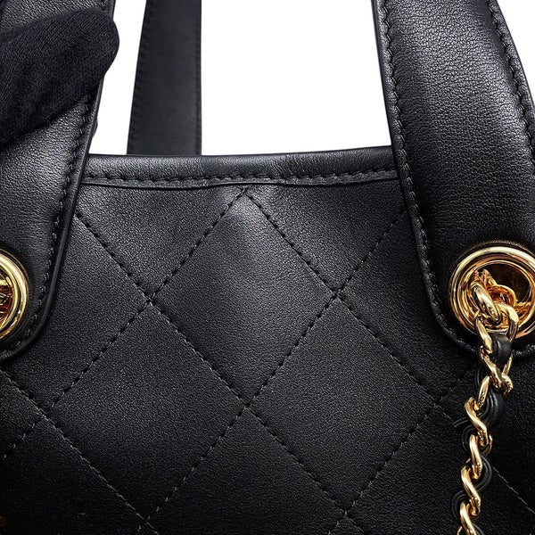 シャネル ハンドバッグ ココマーク ミニショッピングバッグ AS61998 CHANEL 2wayチェーンショルダーバッグ 黒