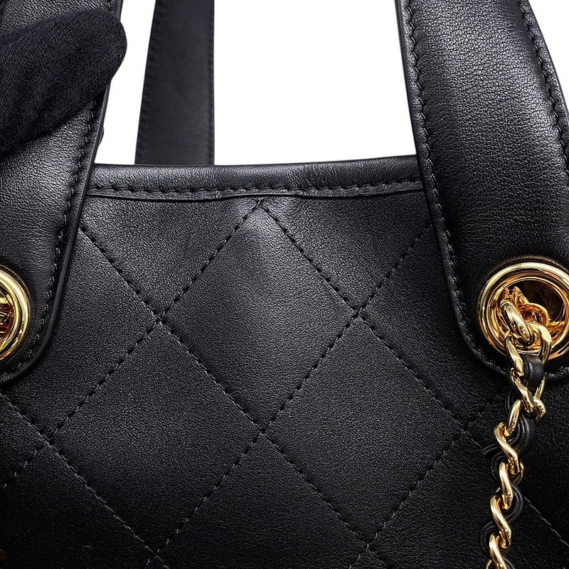 シャネル ハンドバッグ ココマーク ミニショッピングバッグ AS61998 CHANEL 2wayチェーンショルダーバッグ 黒