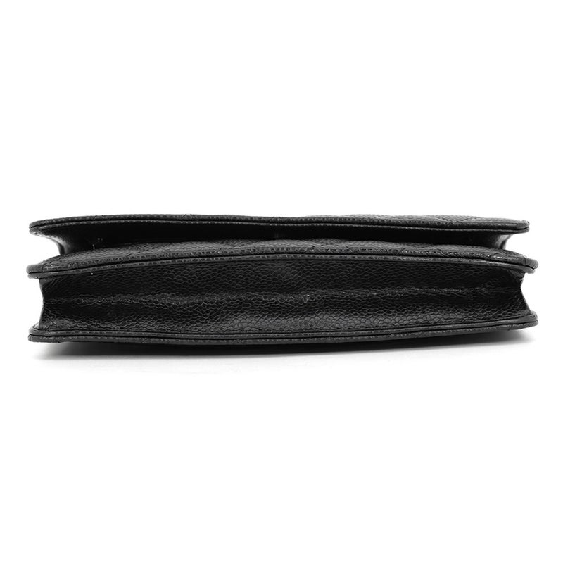 シャネル チェーンウォレット クラシック マトラッセ ココマーク キャビアスキン AP0250 CHANEL 財布 黒