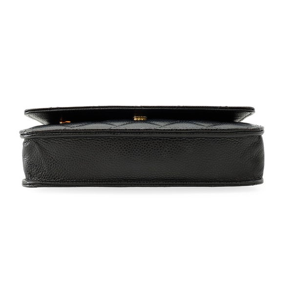 シャネル チェーンウォレット クラシック マトラッセ ココマーク キャビアスキン AP0250 CHANEL 財布 ブラック 黒