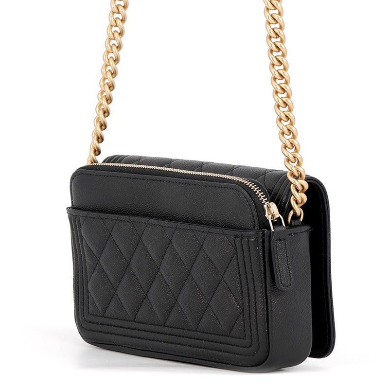 シャネル チェーンショルダーフォンケース ボーイシャネル キャビアスキン AP3013 CHANEL ポシェット 黒