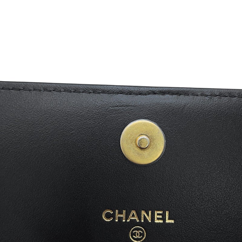 シャネル チェーンショルダーフォンケース ボーイシャネル キャビアスキン AP3013 CHANEL ポシェット 黒