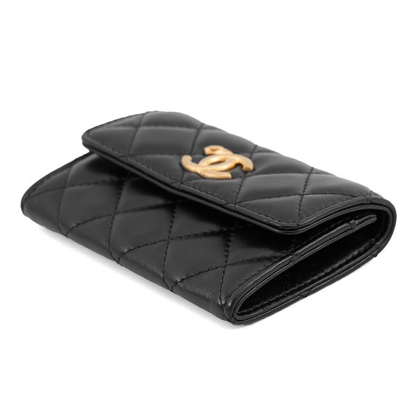 シャネル カードケース マトラッセ ココマーク ラムスキン AP2563 CHANEL 名刺入れ 黒