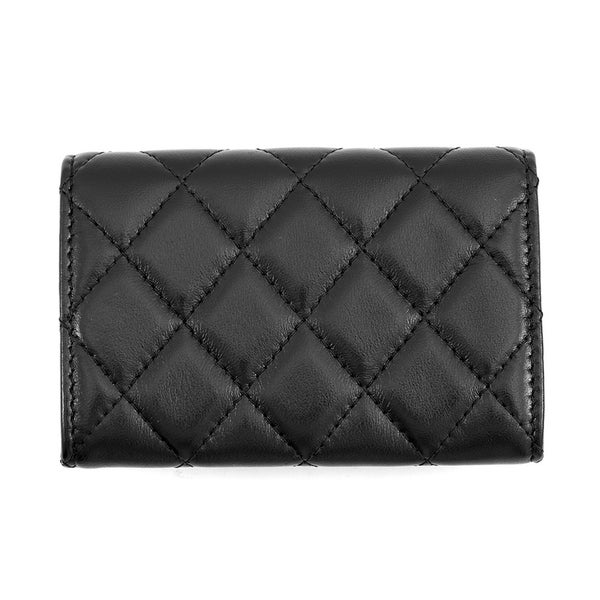 シャネル カードケース マトラッセ ココマーク ラムスキン AP2563 CHANEL 名刺入れ 黒