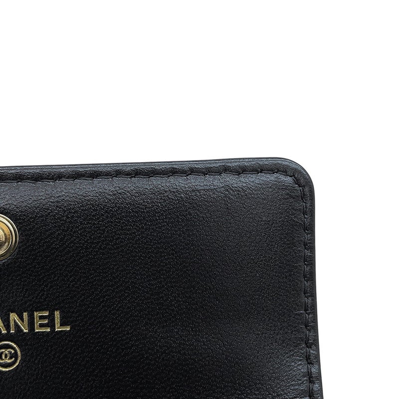 シャネル カードケース マトラッセ ココマーク ラムスキン AP2563 CHANEL 名刺入れ 黒