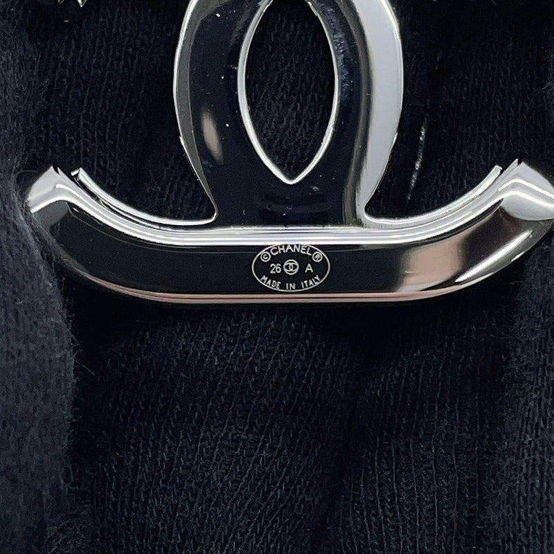 シャネル スカーフリング アニマル柄 ココマーク ラインストーン 26A AAC100 CHANEL アクセサリー 黒
