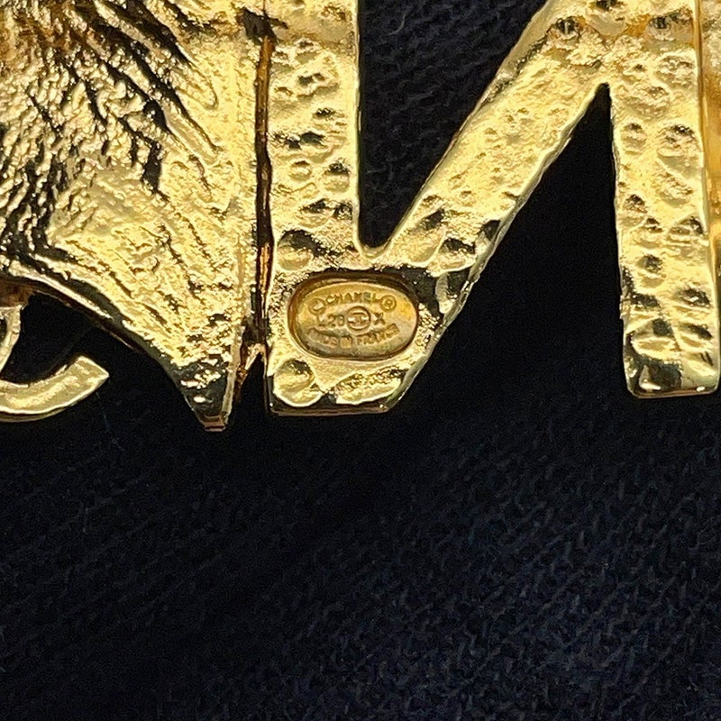 シャネル ブローチ ココマーク 猫 羽 クリスタル L26X ABH061 CHANEL アクセサリー